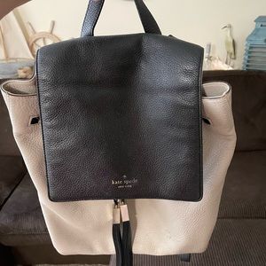 Kate Spade backpack. Taupe and black. $30